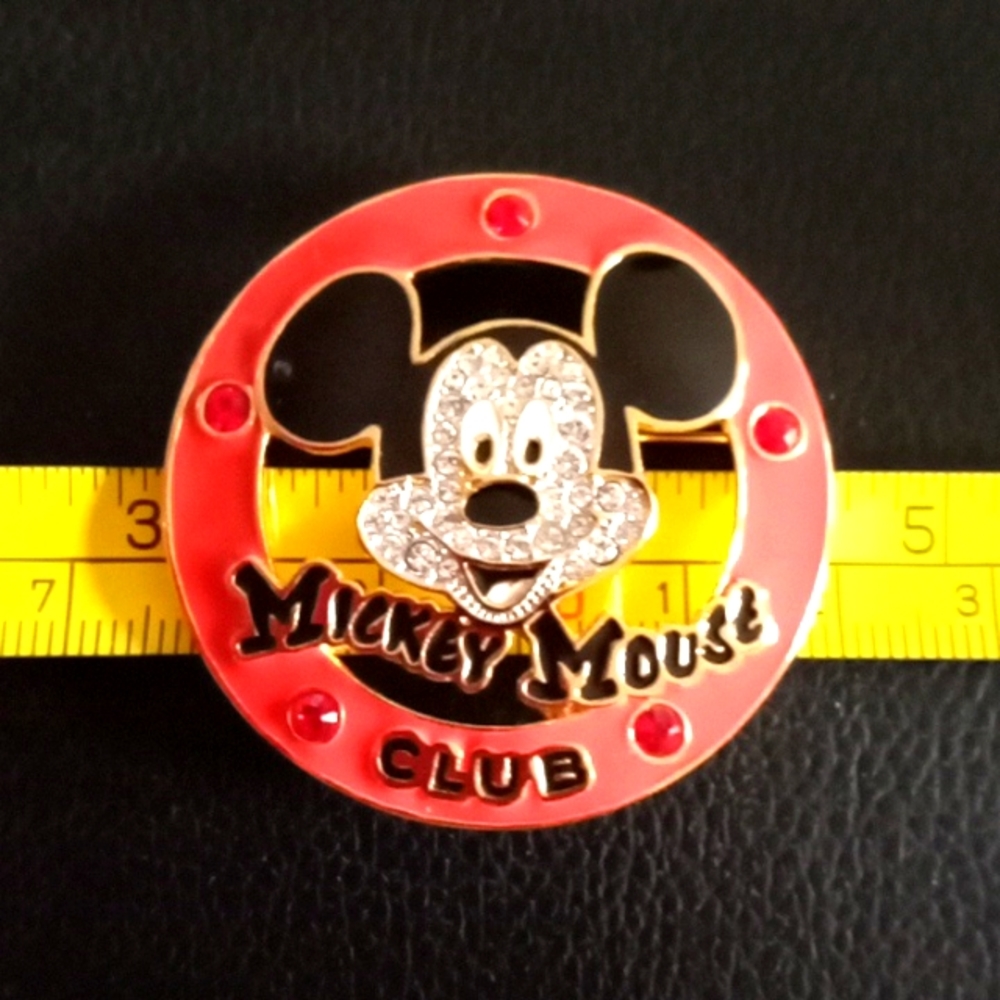 VINTAGE DISNEY AND SWAROVSKI ICONIC MICKEY MOUSE CLUB LOGO LE PIN - Picture 4 of 4